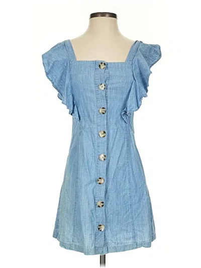 Pre-owned Topshop Casual Dress In Blue