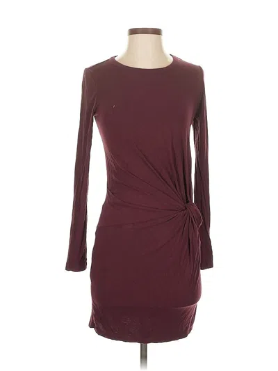 Pre-owned Topshop Casual Dress In Burgundy