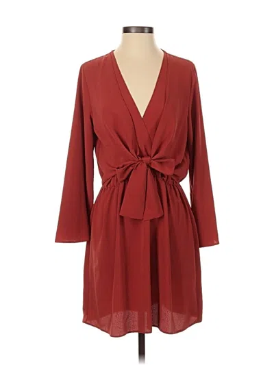 Pre-owned Topshop Casual Dress In Burgundy