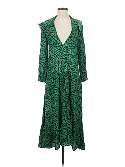 Pre-owned Topshop Casual Dress In Green