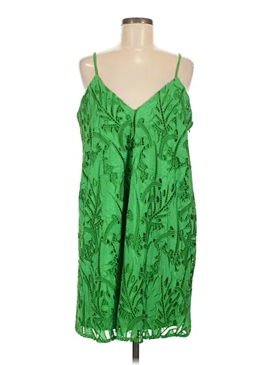 Pre-owned Topshop Casual Dress In Green