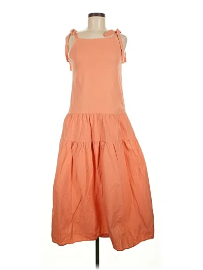 Pre-owned Topshop Casual Dress In Orange
