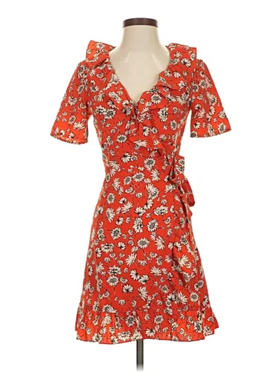 Pre-owned Topshop Casual Dress In Orange