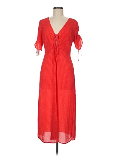 Pre-owned Topshop Casual Dress In Red