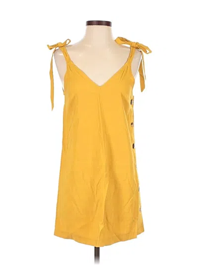 Pre-owned Topshop Casual Dress In Yellow