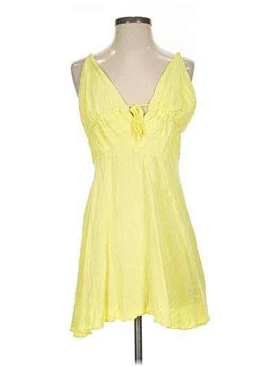 Pre-owned Topshop Casual Dress In Yellow