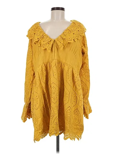 Topshop Casual Dress In Yellow