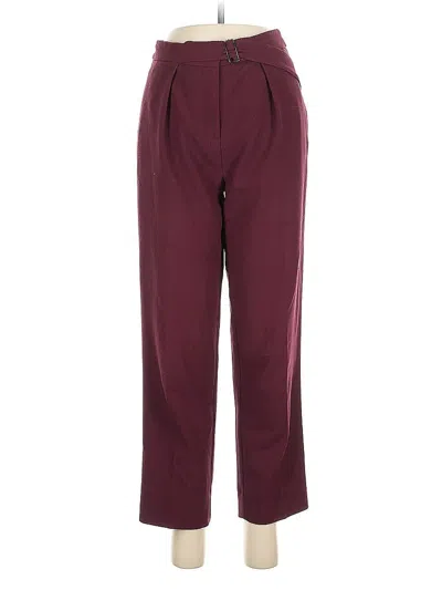 Pre-owned Topshop Casual Pants In Burgundy
