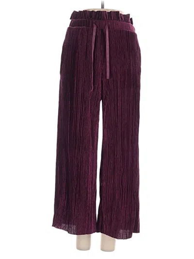 Pre-owned Topshop Casual Pants In Burgundy