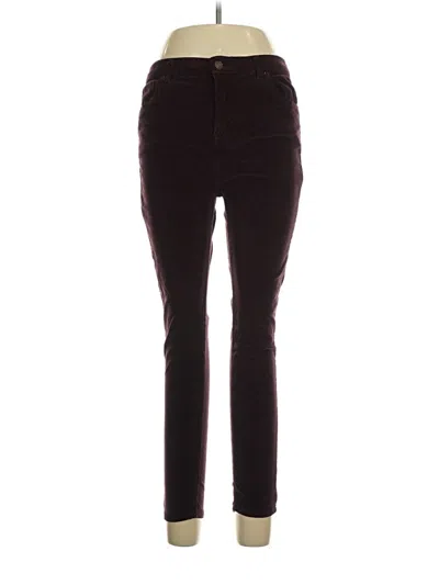 Pre-owned Topshop Casual Pants In Burgundy