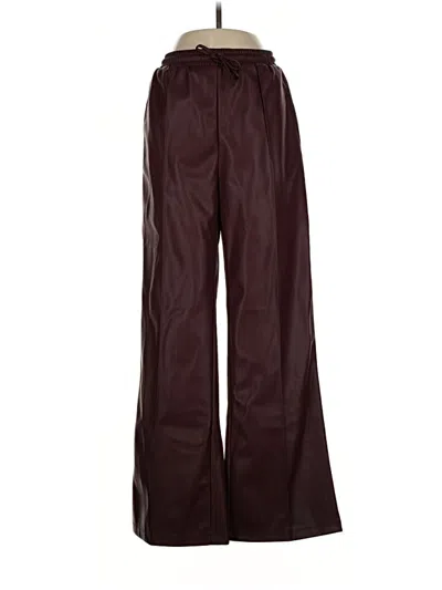 Pre-owned Topshop Casual Pants In Burgundy