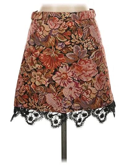 Pre-owned Topshop Casual Skirt In Brown