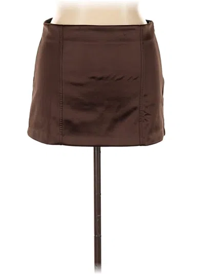 Pre-owned Topshop Casual Skirt In Brown
