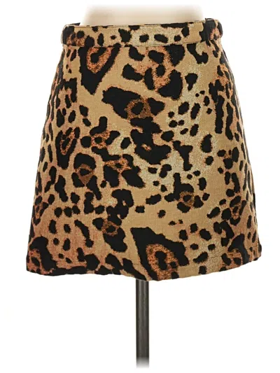Pre-owned Topshop Casual Skirt In Brown