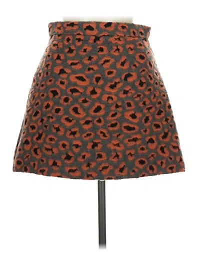 Pre-owned Topshop Casual Skirt In Brown