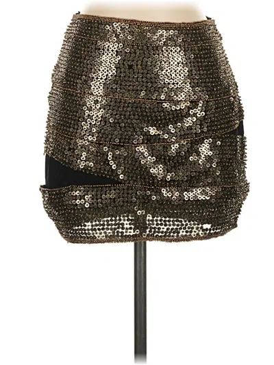 Pre-owned Topshop Casual Skirt In Gold