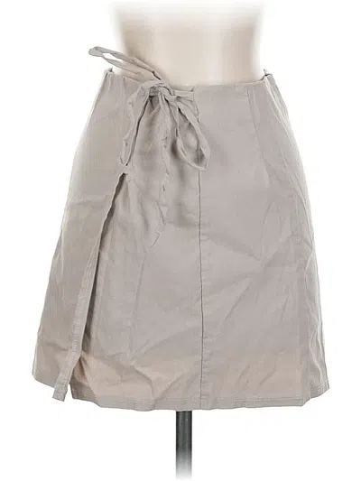 Pre-owned Topshop Casual Skirt In Gray