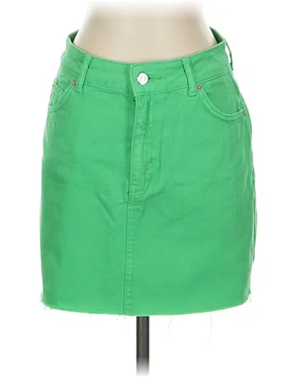 Pre-owned Topshop Casual Skirt In Green