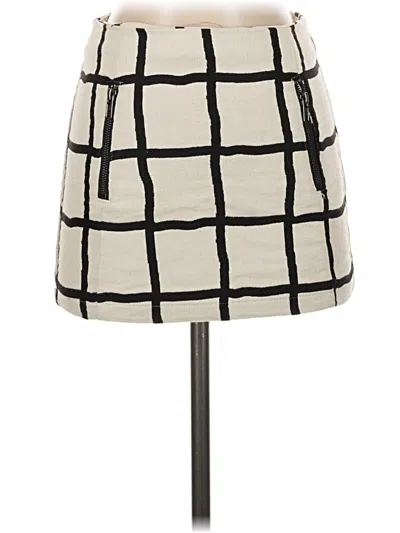 Pre-owned Topshop Casual Skirt In Ivory