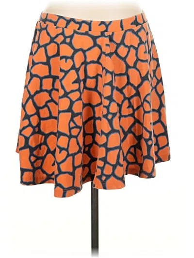Pre-owned Topshop Casual Skirt In Orange