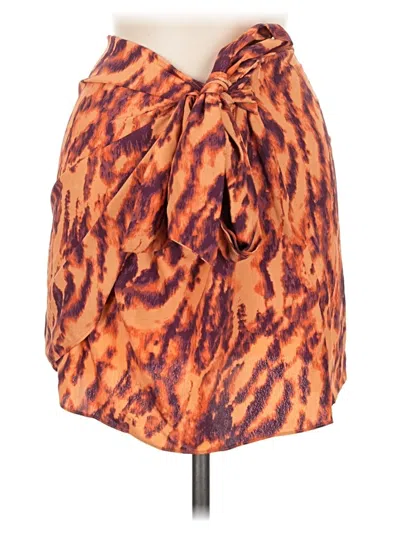 Pre-owned Topshop Casual Skirt In Orange