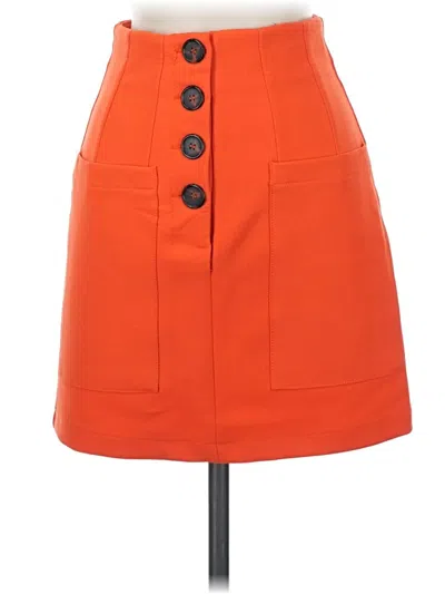 Pre-owned Topshop Casual Skirt In Orange