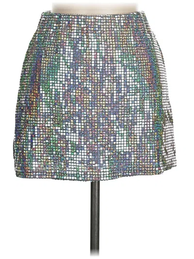 Pre-owned Topshop Casual Skirt In Silver