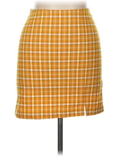 Pre-owned Topshop Casual Skirt In Yellow