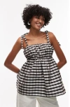 Topshop Taffeta Babydoll Top