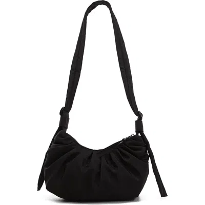 Topshop Cian Puffy Crossbody Bag In Black