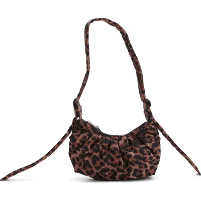 Topshop Cian Puffy Crossbody Bag In Brown