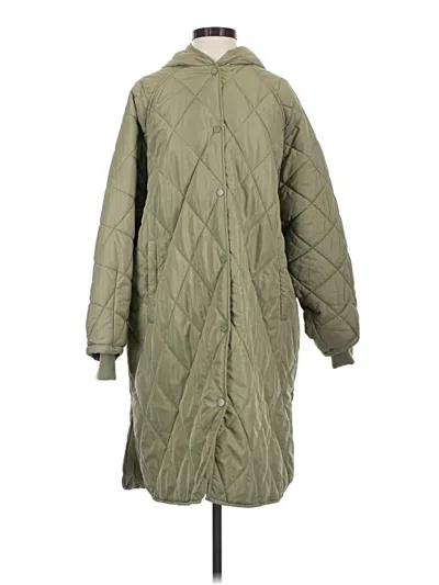 Pre-owned Topshop Coat In Green