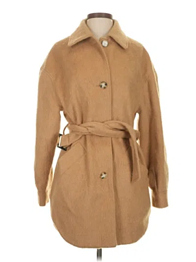 Pre-owned Topshop Coat In Tan