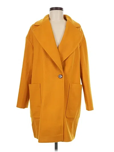 Pre-owned Topshop Coat In Yellow