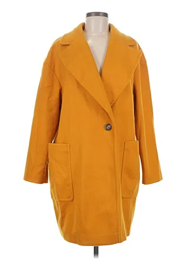 Pre-owned Topshop Coat In Yellow