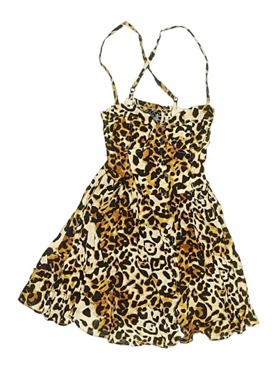Pre-owned Topshop Cocktail Dress In Brown