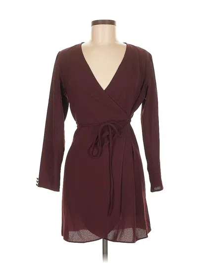 Pre-owned Topshop Cocktail Dress In Burgundy