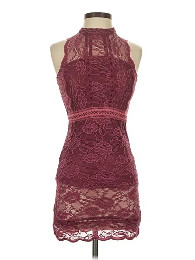 Pre-owned Topshop Cocktail Dress In Burgundy