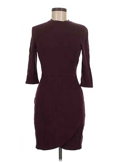 Pre-owned Topshop Cocktail Dress In Burgundy