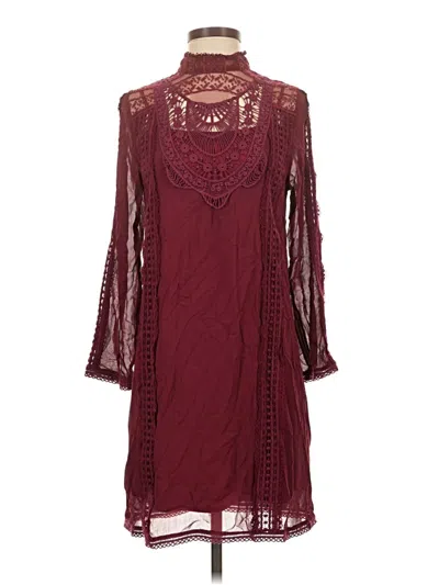 Pre-owned Topshop Cocktail Dress In Burgundy