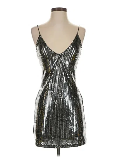 Pre-owned Topshop Cocktail Dress In Silver