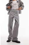 Topshop Column Jean In Gray In Grey