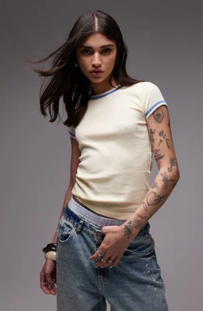 Topshop Contrast Everyday T-shirt In White