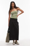 Topshop Cotton Poplin Maxi Skirt