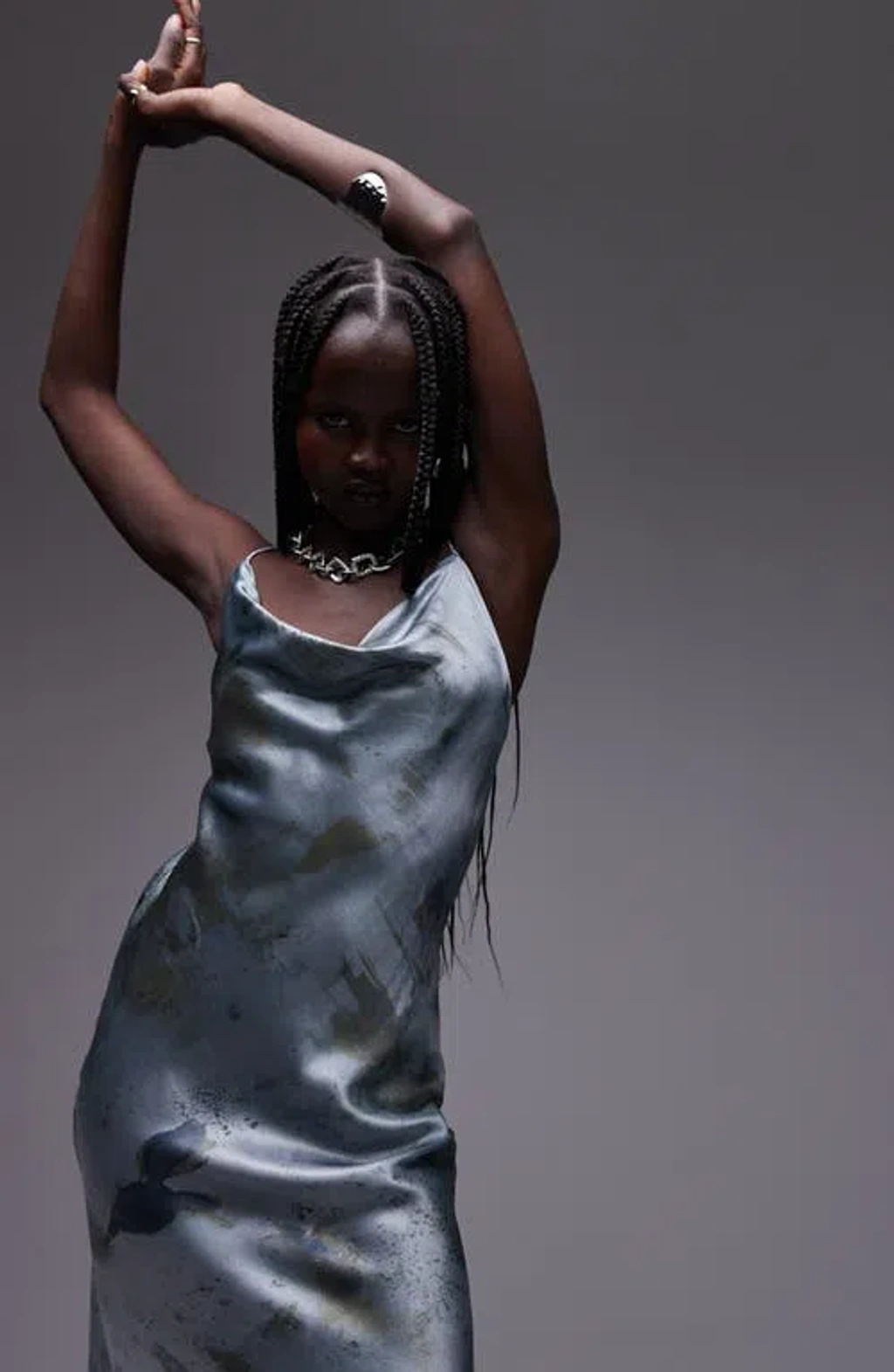 topshop silver slip dress Topshop Mini Slip Dress size 4 new with tags silver