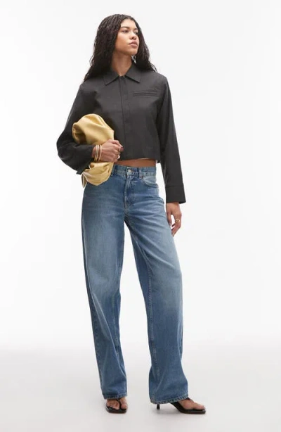 Topshop Crop Zip Jacket