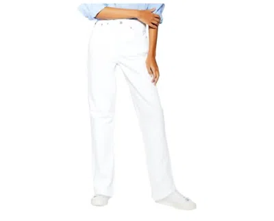 Topshop Denim High Rise Straight Leg Retro Dad Jeans In White