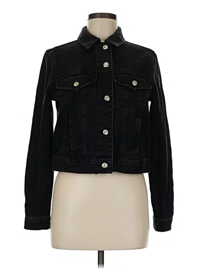 Pre-owned Topshop Denim Jacket In Black