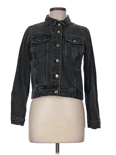 Pre-owned Topshop Denim Jacket In Black