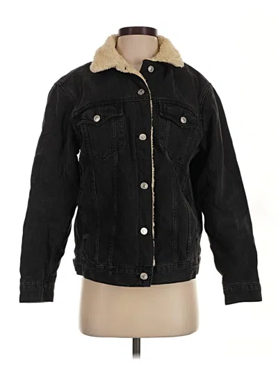 Pre-owned Topshop Denim Jacket In Black